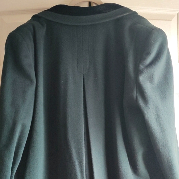 Talbots Vintage Women's Long Pea Coat Dark Green Size 18 - Picture 3 of 10